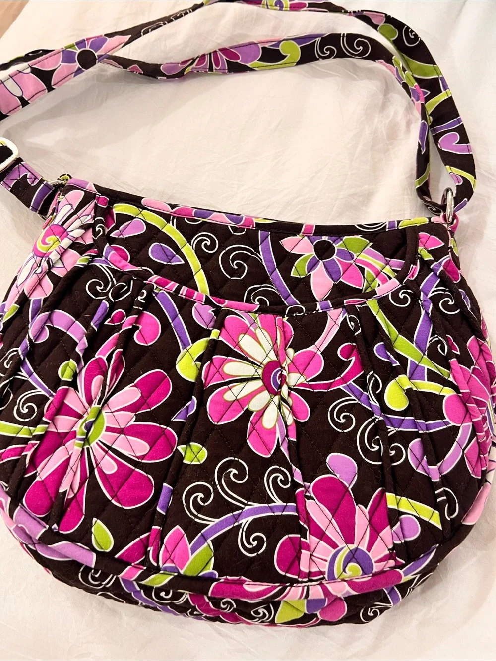 Vera Bradley “saddle up” Quilted Shoulder Bag - Retired Purple Punch
