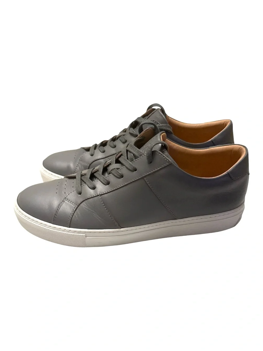 Greats - Gray Leather Low-Top Sneakers