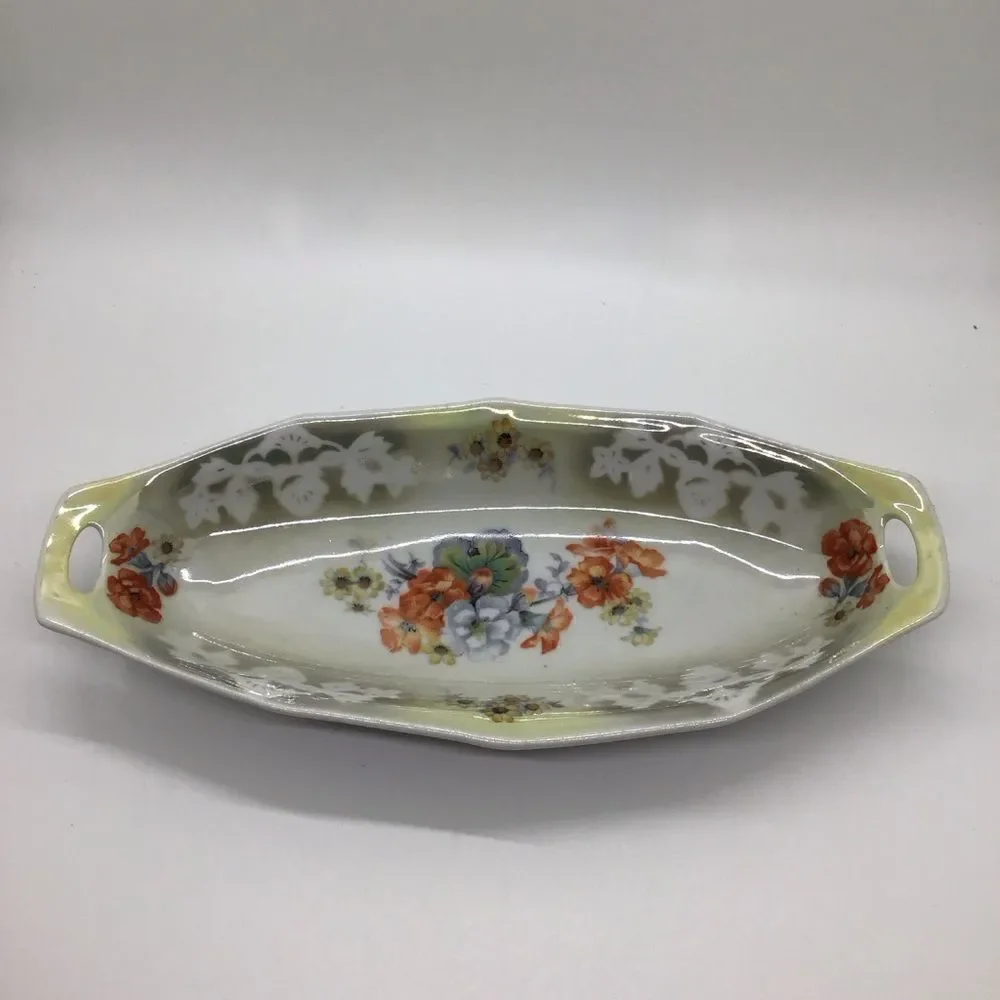 Vintage Made in Germany Luster Relish or Celery Dish