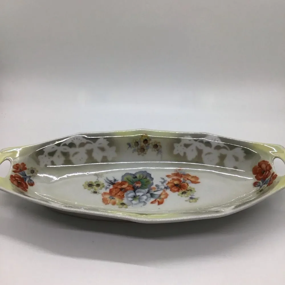 Vintage Made in Germany Luster Relish or Celery Dish