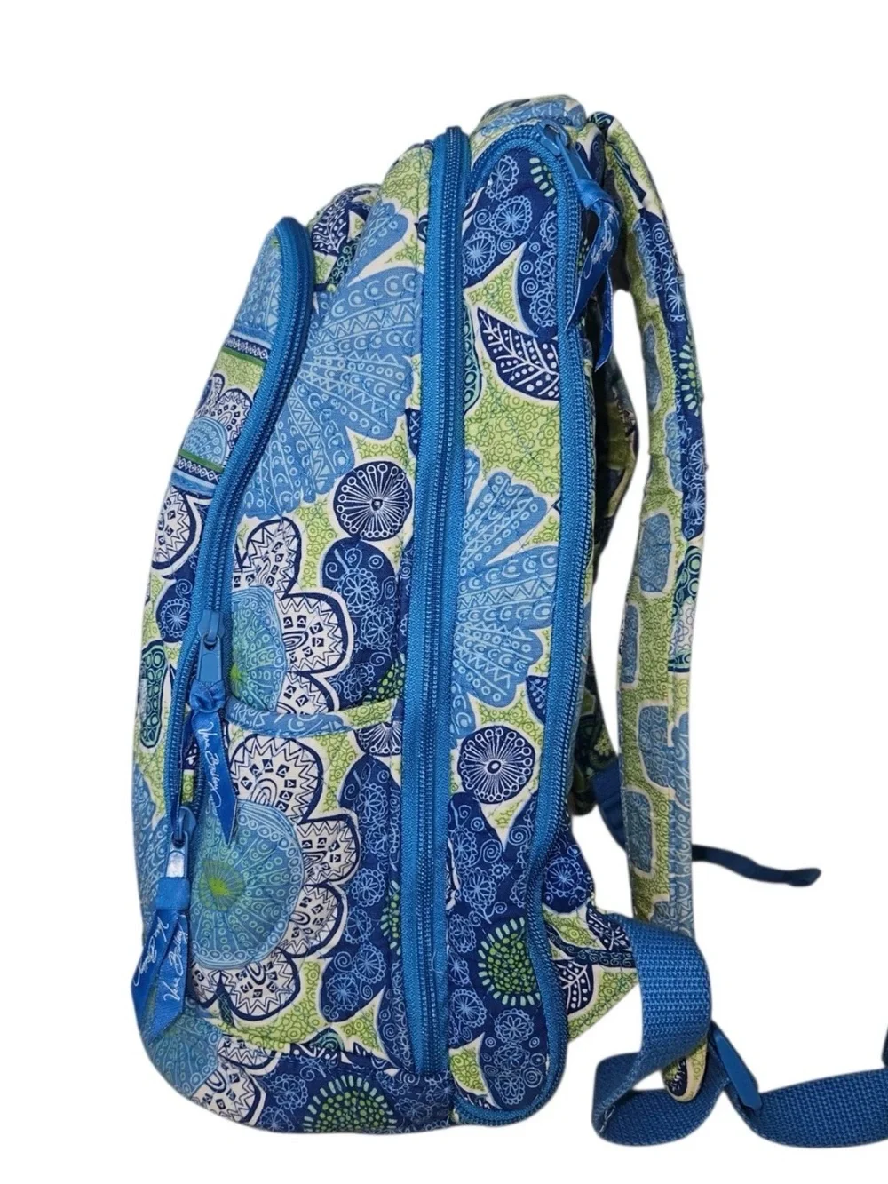 Vera Bradley Blue & Green Floral Quilted Backpack