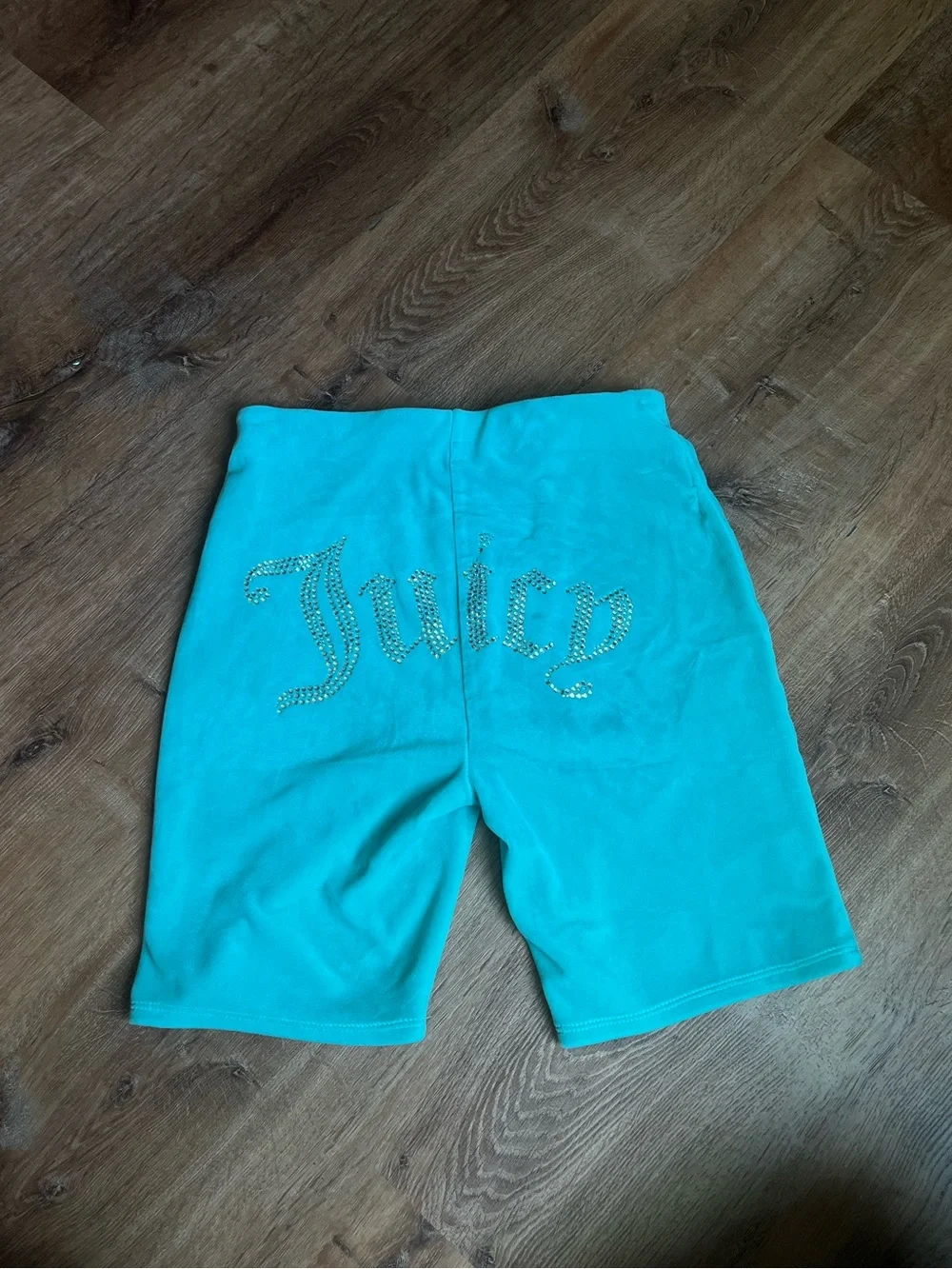 Juicy Couture Turquoise Velvet Bike Shorts