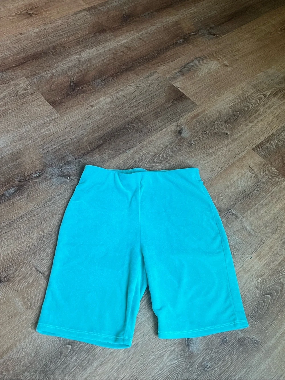 Juicy Couture Turquoise Velvet Bike Shorts