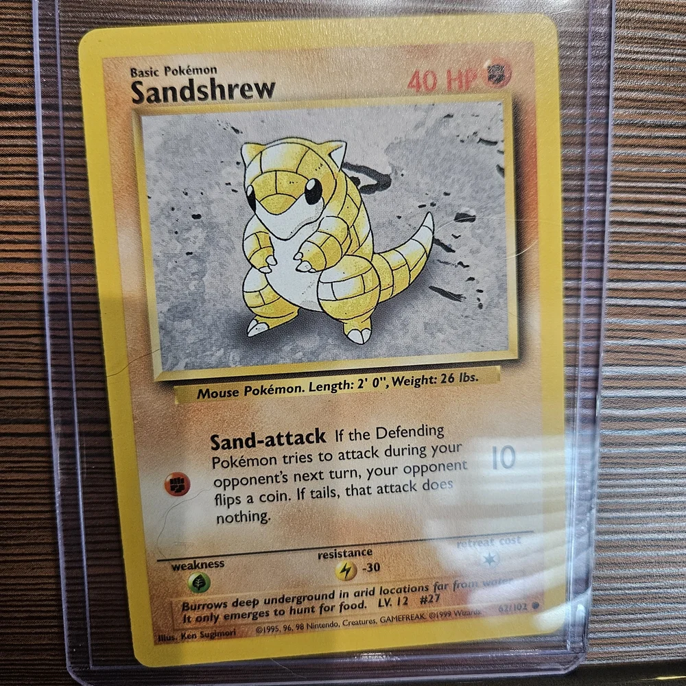 Sandshrew 62/102 Base Set Pokémon Card