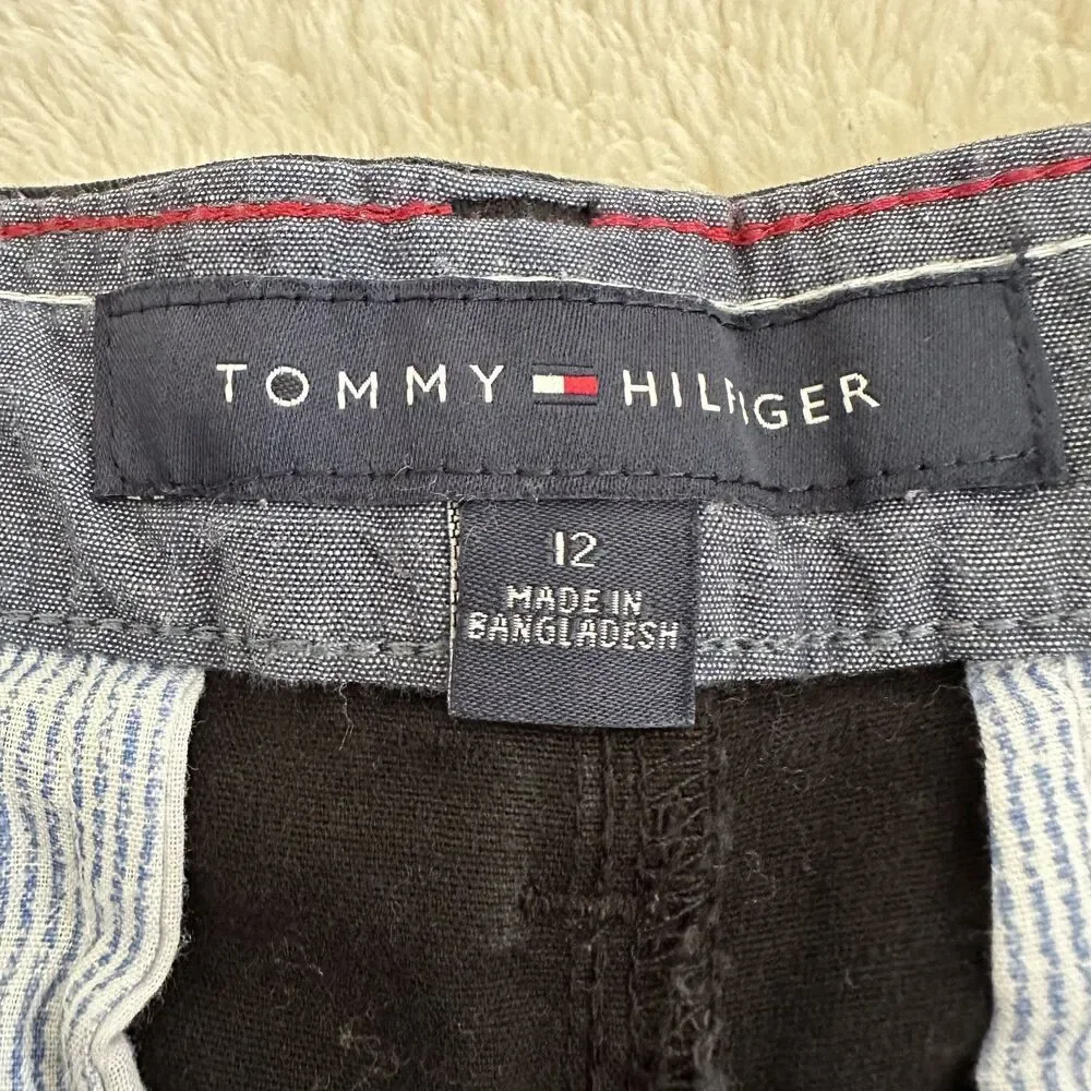 Tommy Hilfiger Shorts Womens Size 12 Black Flat Front Casual Dress Shorts