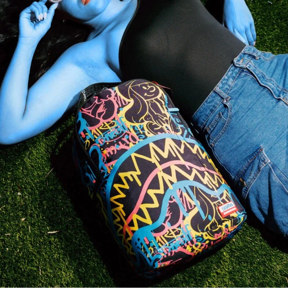 Sprayground Smurfs Neon Drip Laser backpack