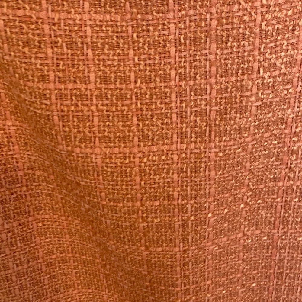 Donna Karan Textured Orange Pencil Skirt