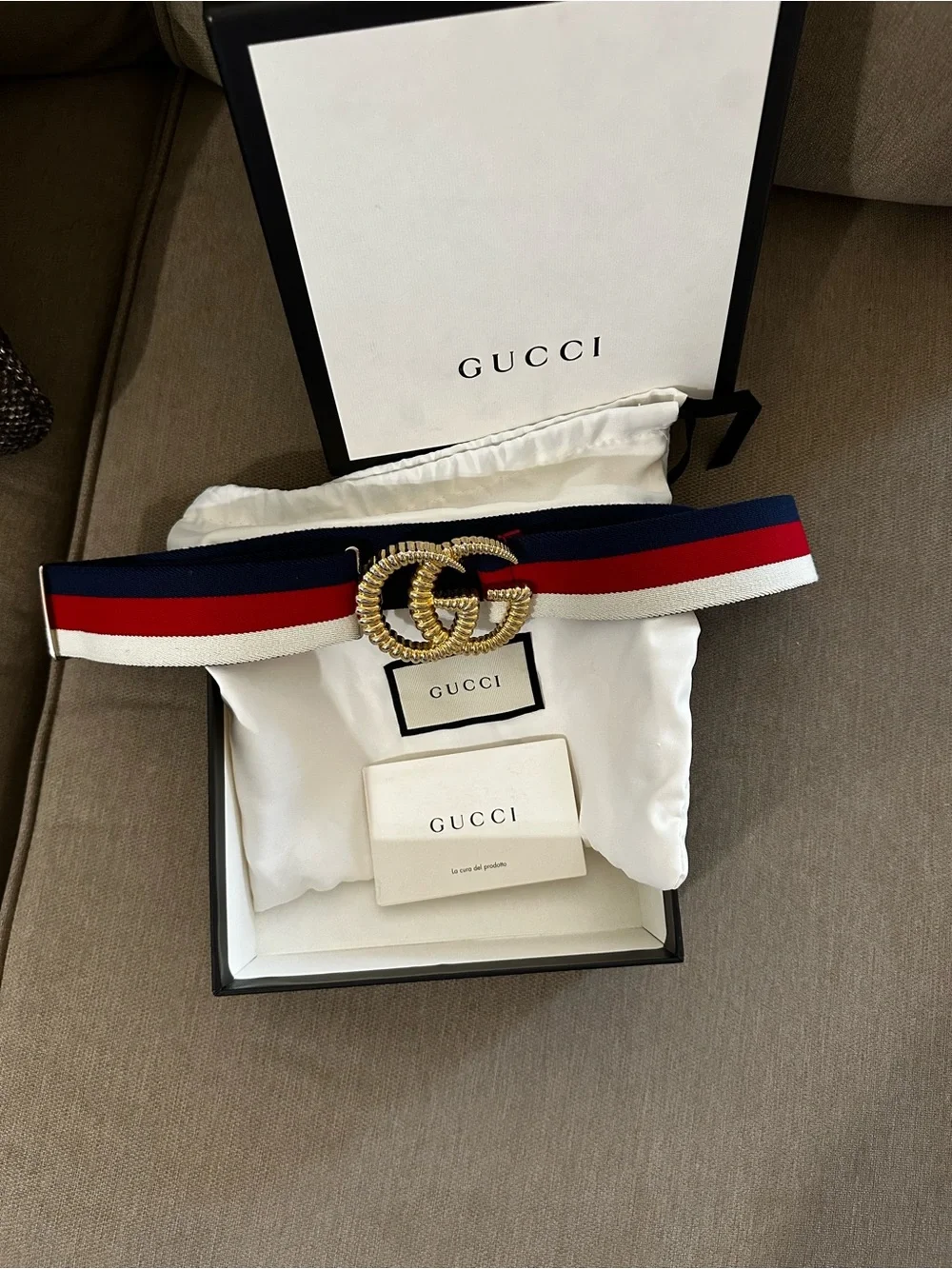 Gucci web belt
