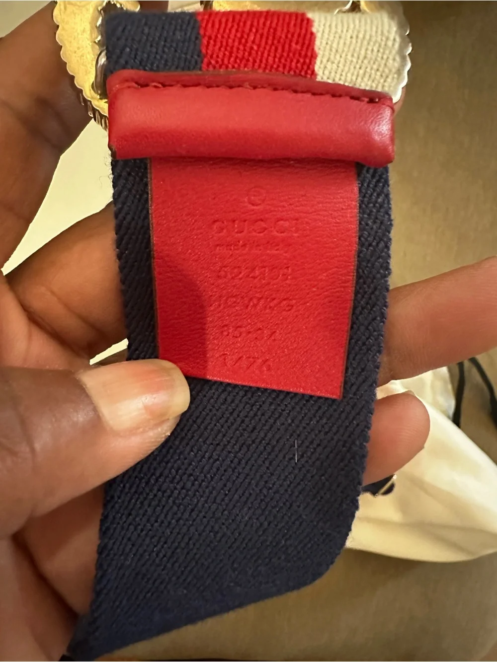 Gucci web belt