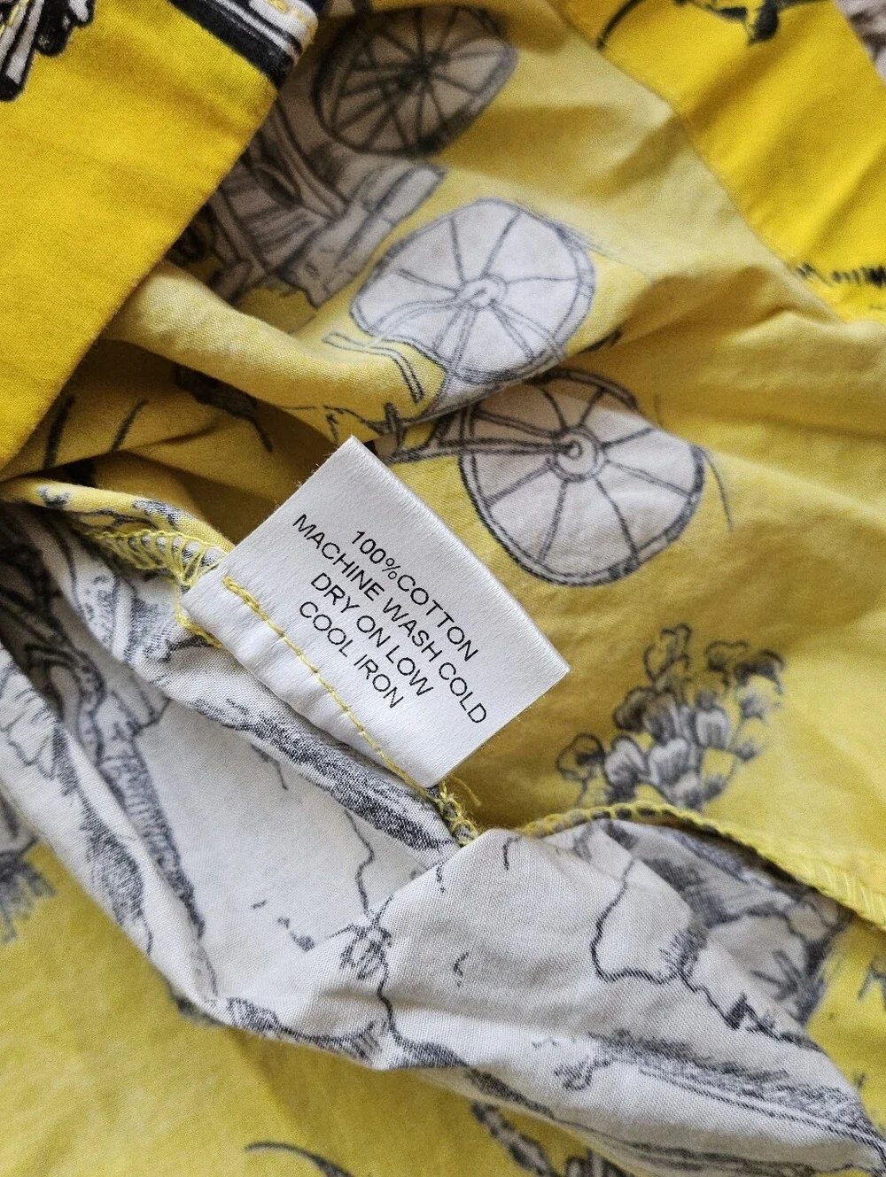 Katie Kime bottoms unstretched yellow