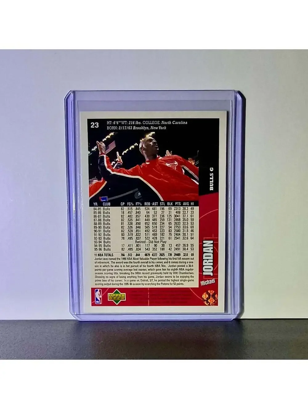 Michael Jordan 1996-97 Upper Deck Collector's Choice #23 Card Chicago Bulls
