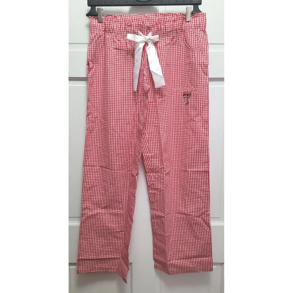 Concepts Sport Women's Texas Tech Red Gingham Lounge Pants - Medium