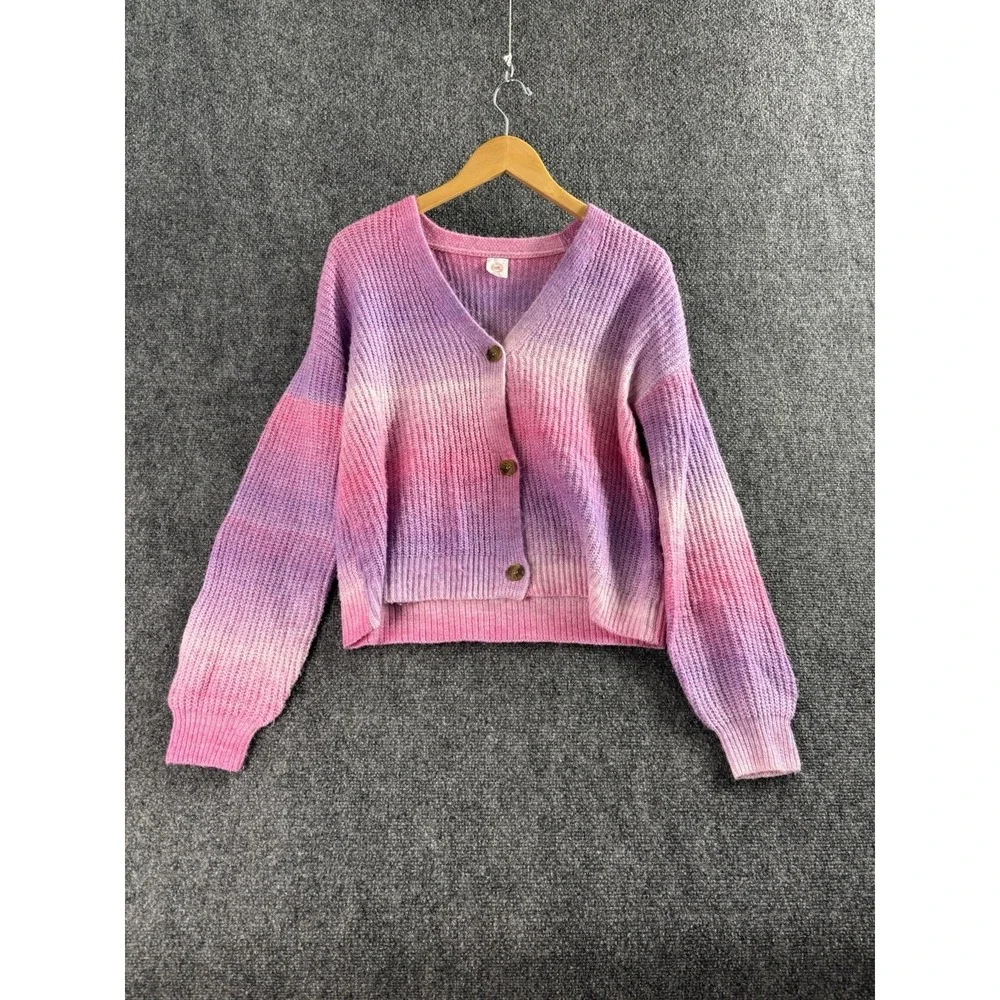 Wonder Nation Girls Pink And Purple Gradient Cardigan XXL