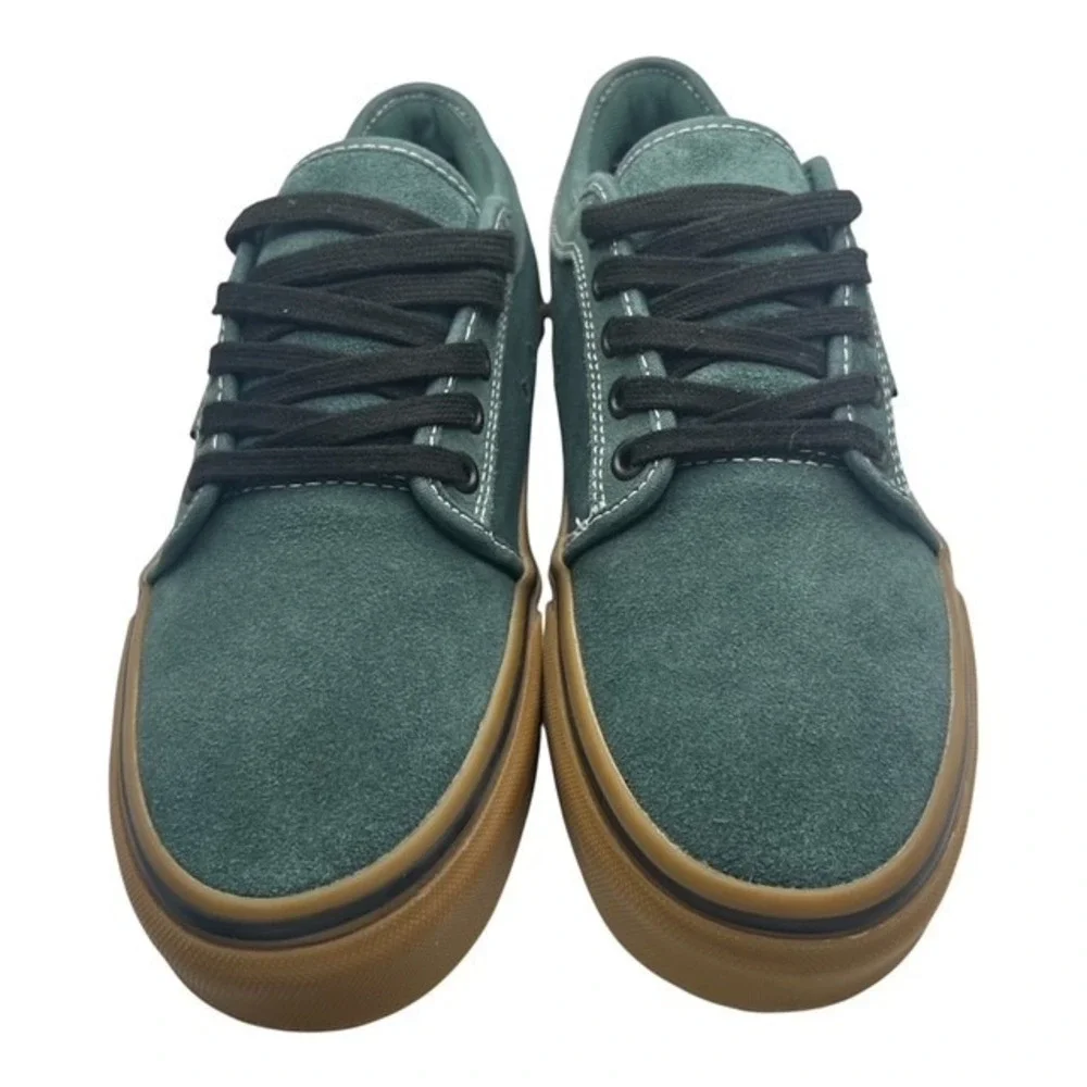 Vans Mens Sz 6.5 Chukka Low Pro Shoes Trekking Green/Gum Suede/Canvas Skate-2150
