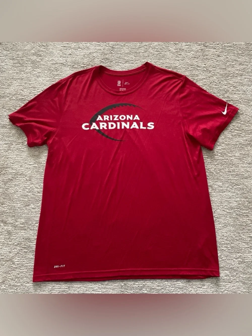 Arizona Cardinals Shirt Mens 2XL Red Nike Dri-Fit Short Sleeve NFL Team Apparel