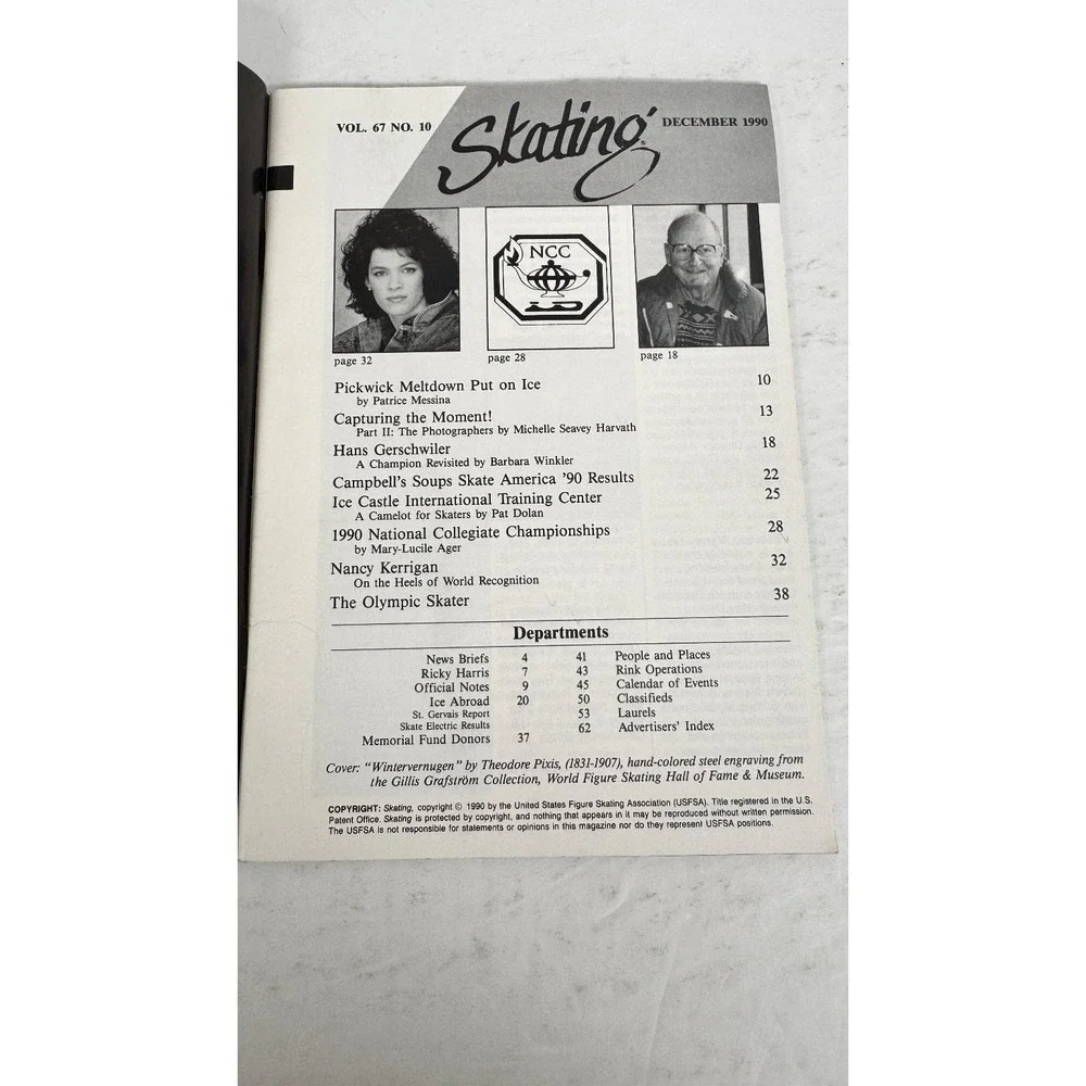 Skating Magazine December 1990 Nancy Kerrigan Figure Ice Skaters USFSA