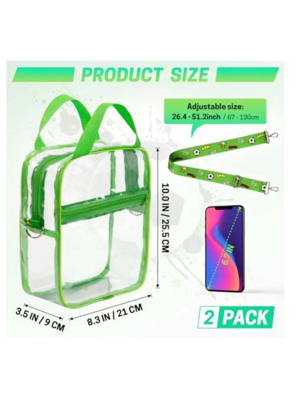 N/A clear crossbody