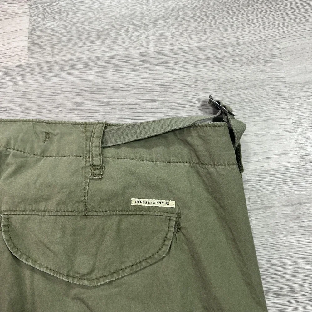 Denim & Supply Ralph Lauren Pants Mens 32x31 Green Cargo Canvas Relaxed Fit