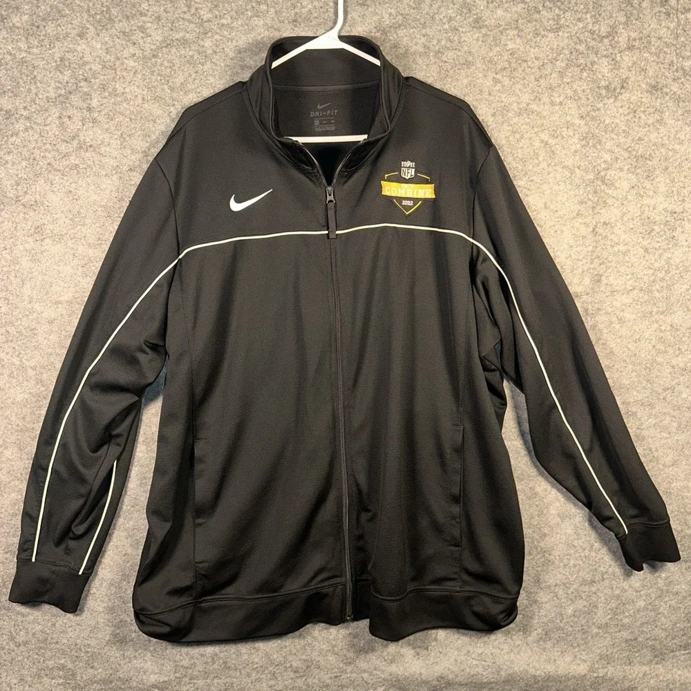Nike Drifit Black‎ White HBCU NFL COMBINE 2022 Zip Up  Jacket Men's 3xl Tall