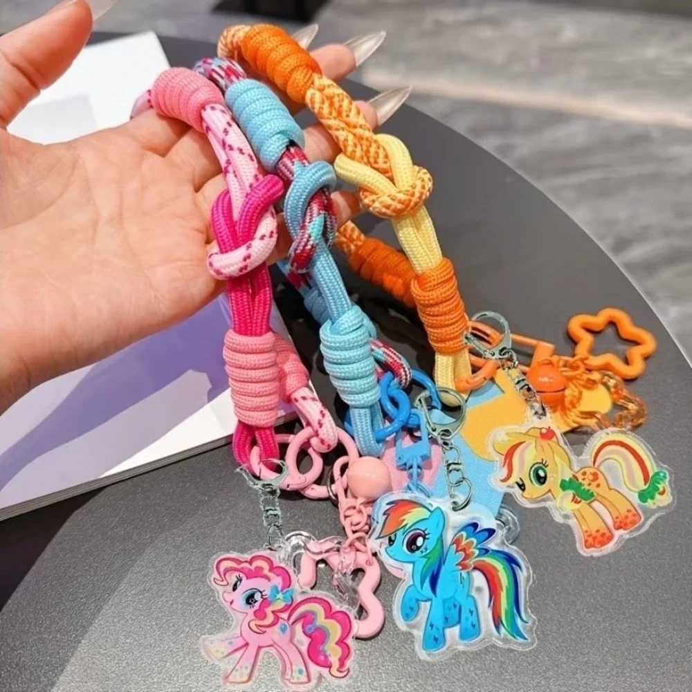 My Little Pony Applejack Phone Lanyard Charm Braided Rope Keychain MLP Anti-Loss