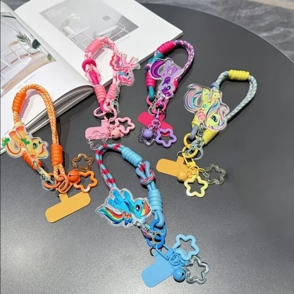 My Little Pony Applejack Phone Lanyard Charm Braided Rope Keychain MLP Anti-Loss