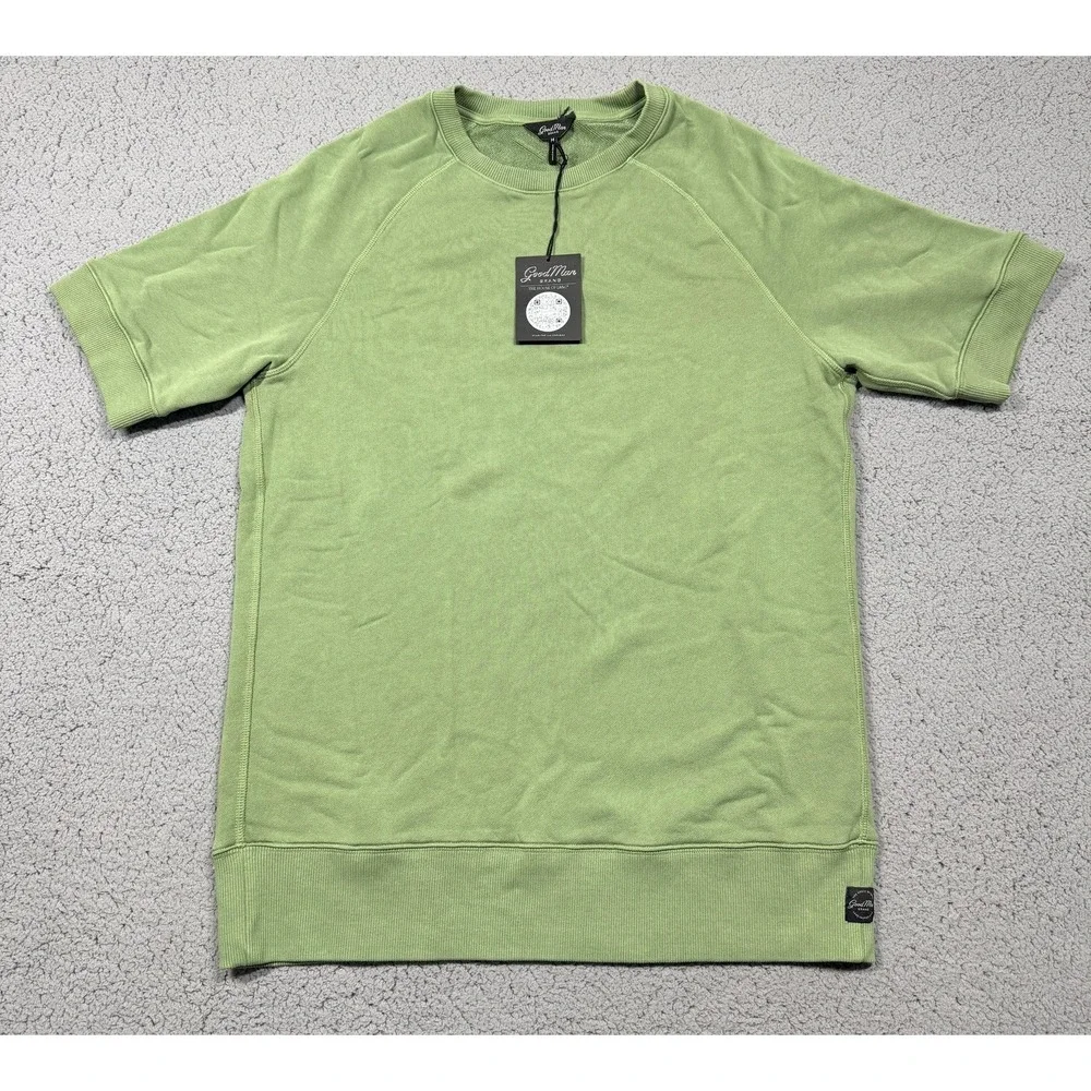 NWT Good Man Brand Shirt Mens Medium‎ Green 100% Cotton Crewneck Solid Tee