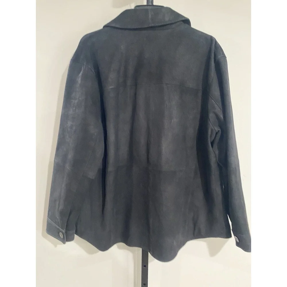 Westbound womens LEATHER jacket blazer lined black sz XL NEW $249 BRAND NEW‎ A1