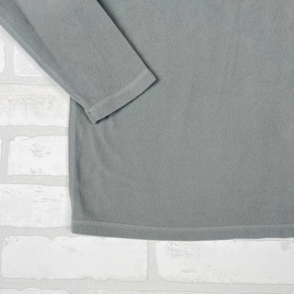 XTEK Womens Gray Quarter Zip Fleece Pullover Mock‎ Neck Active Top Size M