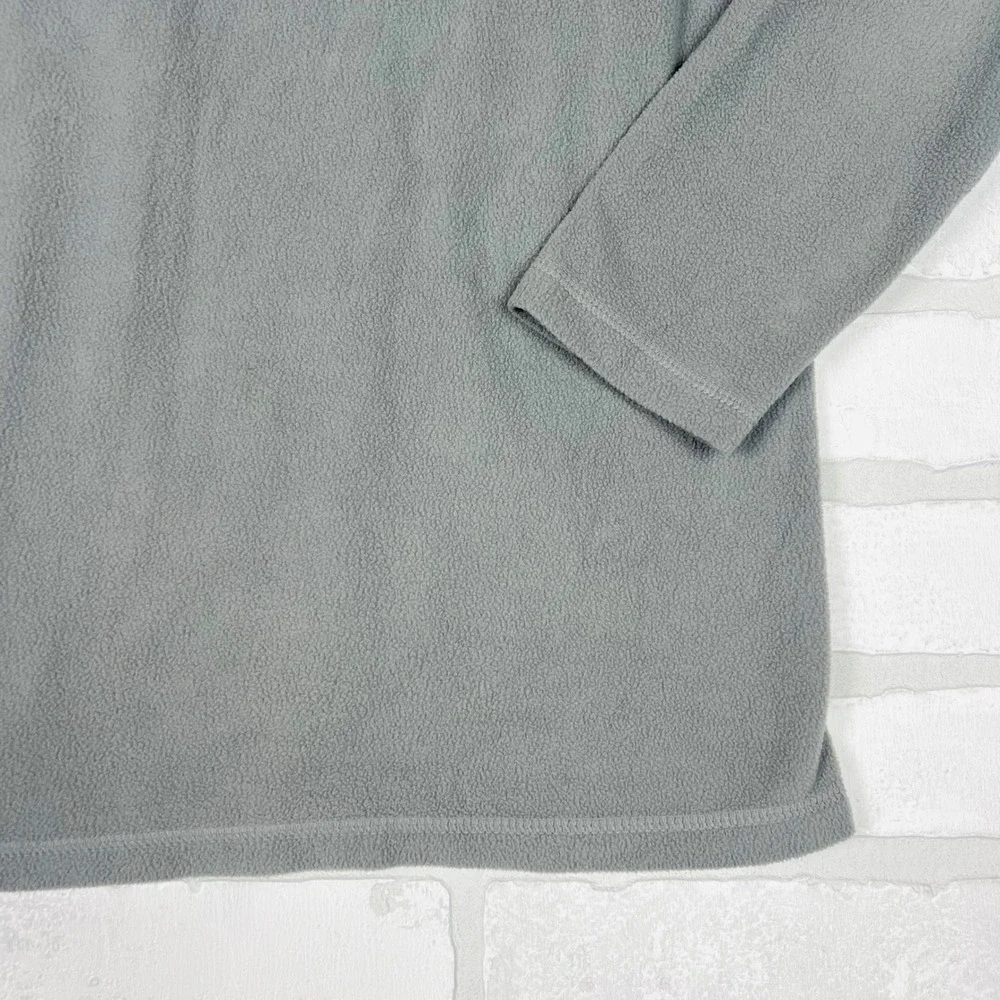XTEK Womens Gray Quarter Zip Fleece Pullover Mock‎ Neck Active Top Size M