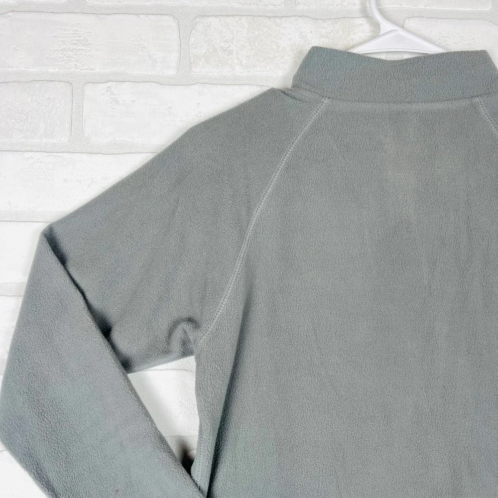 XTEK Womens Gray Quarter Zip Fleece Pullover Mock‎ Neck Active Top Size M