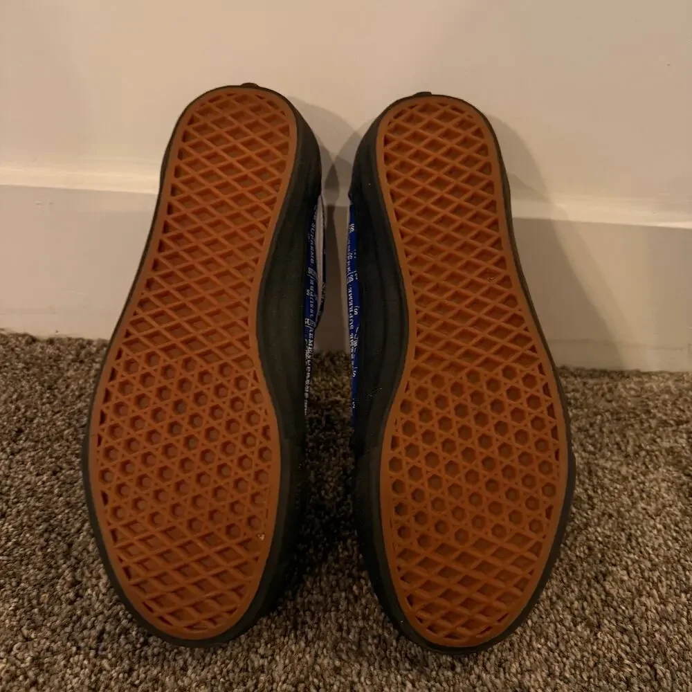 SUPREME X VANS Men's Old Skool Pro Logo Pattern Size 10.5 In Royal/Black