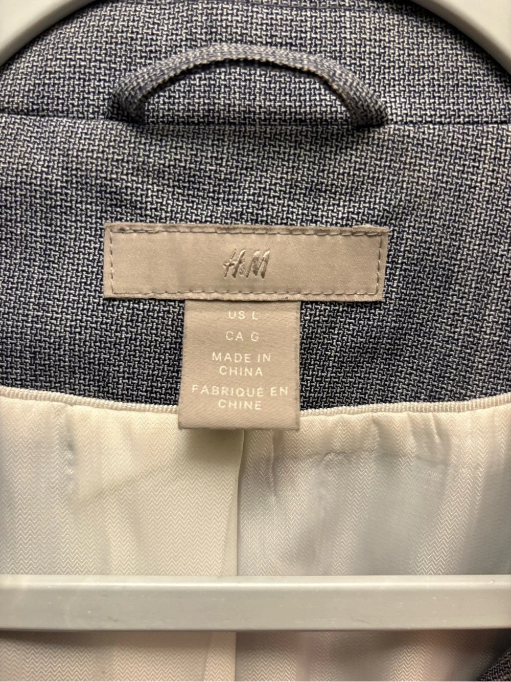 H&M Light Blue Pinstripe Single-Button Blazer