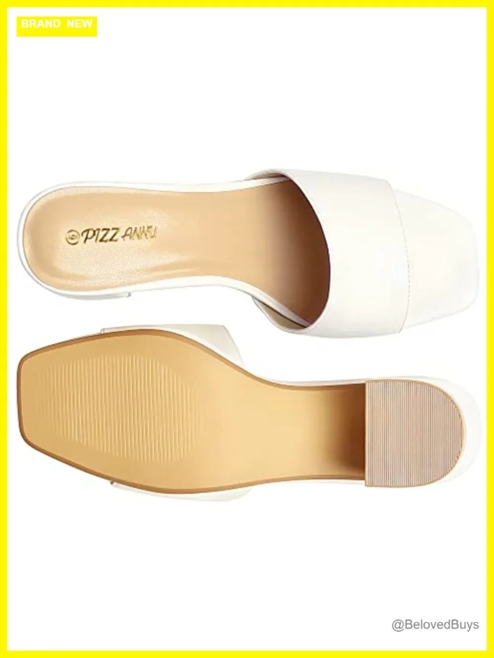 Women's Square Toe Low Block Heel Sandals Slip On Mules Casual Dress Pumps