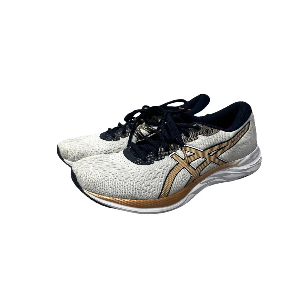Women's ASICS Gel-Excite 7 Running Shoes US Size 11 Gold Light‎ Gray / Navy