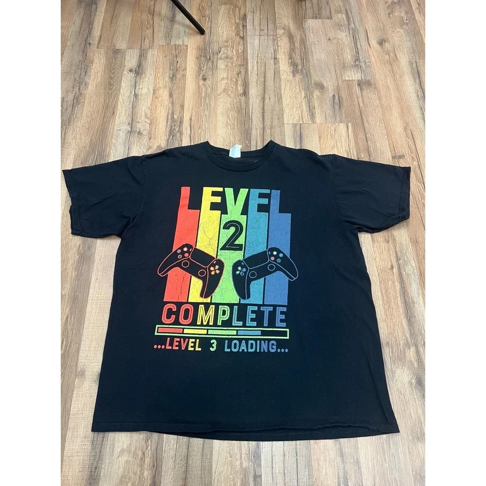 Level 4 Complete‎ Gamer Gift 4 Years Wedding Anniversary T-Shirt XL 100% cotton