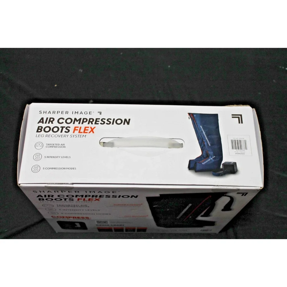 Sharper Image Air Compression Boots Flex Leg Recovery System L/XL New Open Box