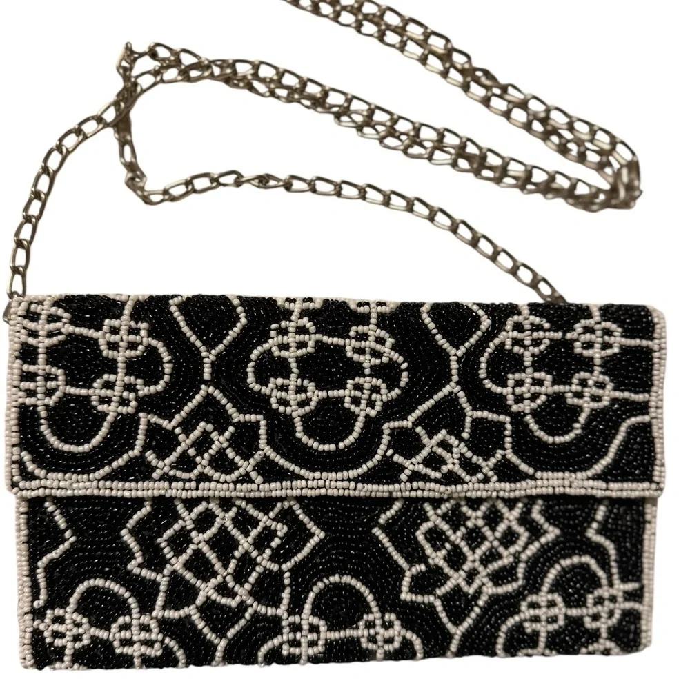 Versona Beaded Clutch Crossbody Purse