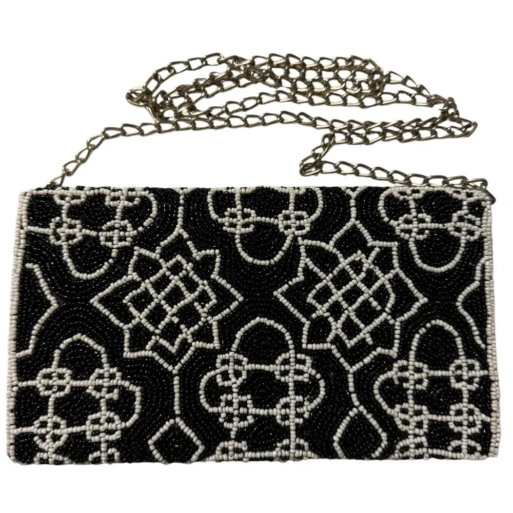 Versona Beaded Clutch Crossbody Purse