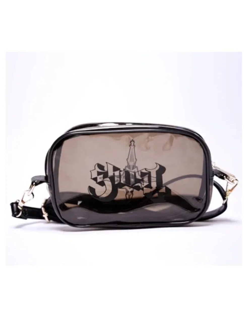 Clear PVC Crossbody Bag with Adjustable Strap, Concert Essential