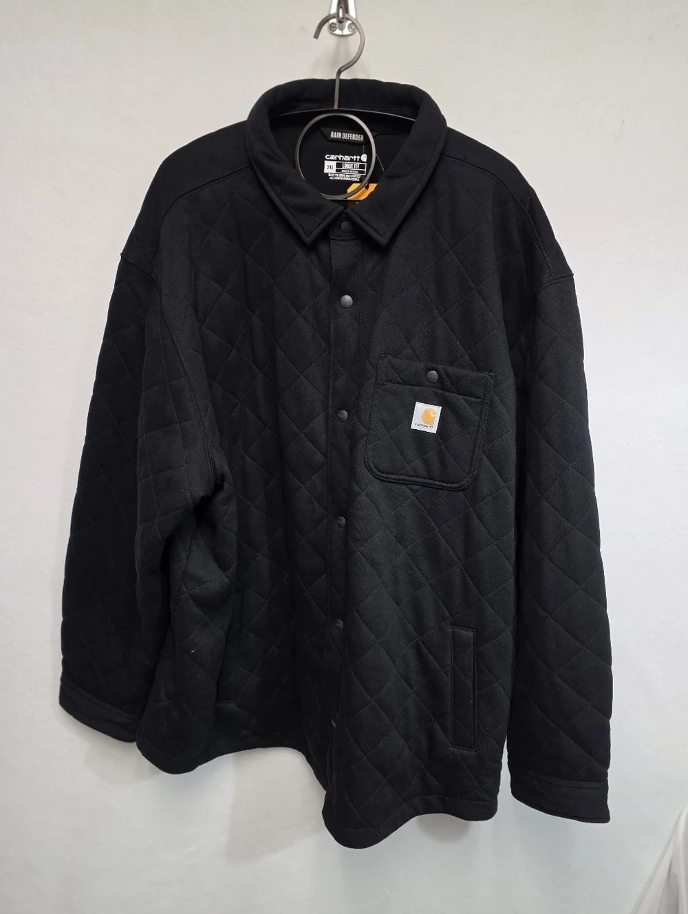 Carhartt Rain Defender Loose Fit Heavyweight Quilted Snap Front Shirt Jacket 3XL