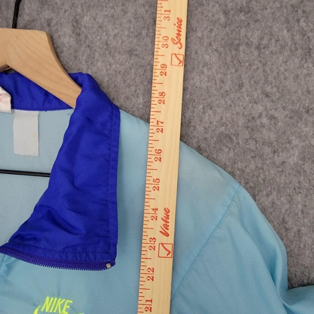 Vintage Nike Windbreaker Jacket Mens Large Blue‎ Half Zip Embroidered Swoosh 90s