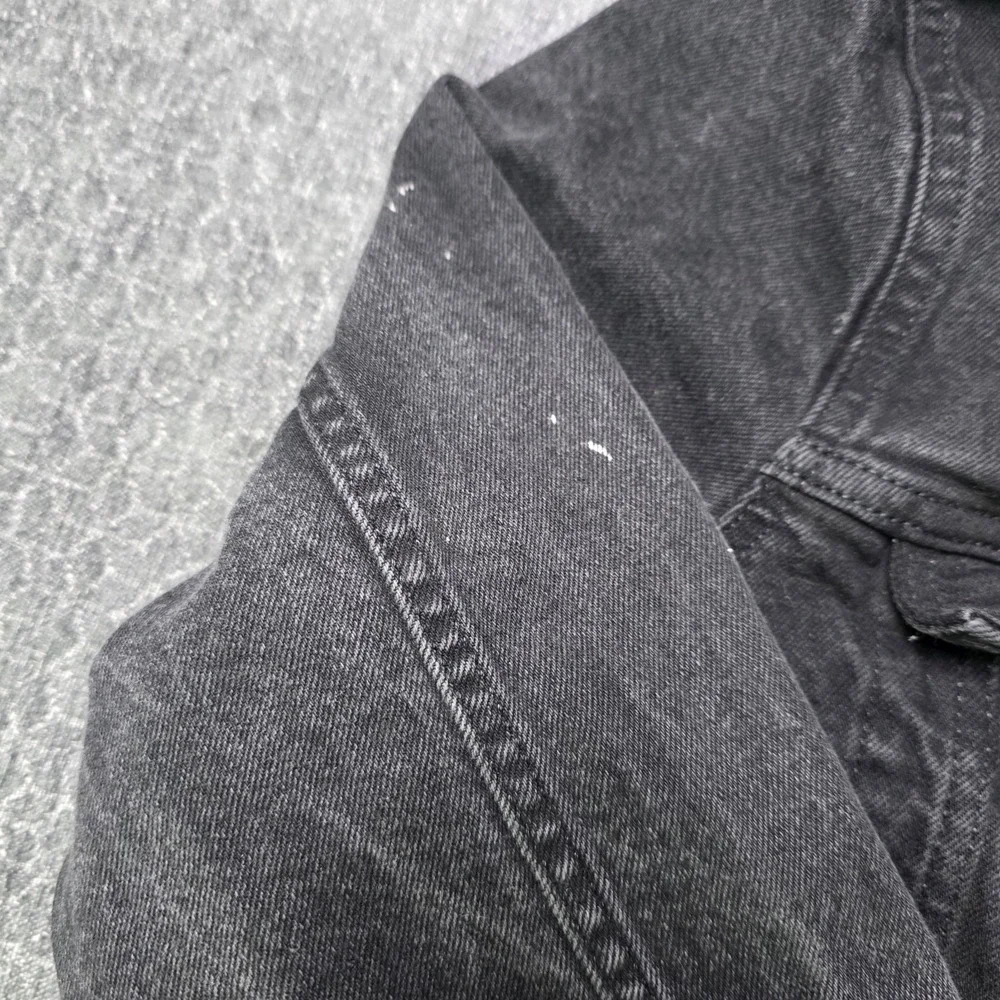 Levi's Trucker Jacket Mens XL Faded Black Type 3 III Denim Jean Distressed Punk