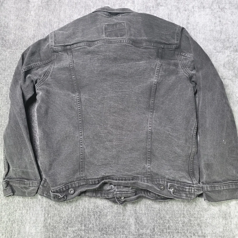 Levi's Trucker Jacket Mens XL Faded Black Type 3 III Denim Jean Distressed Punk