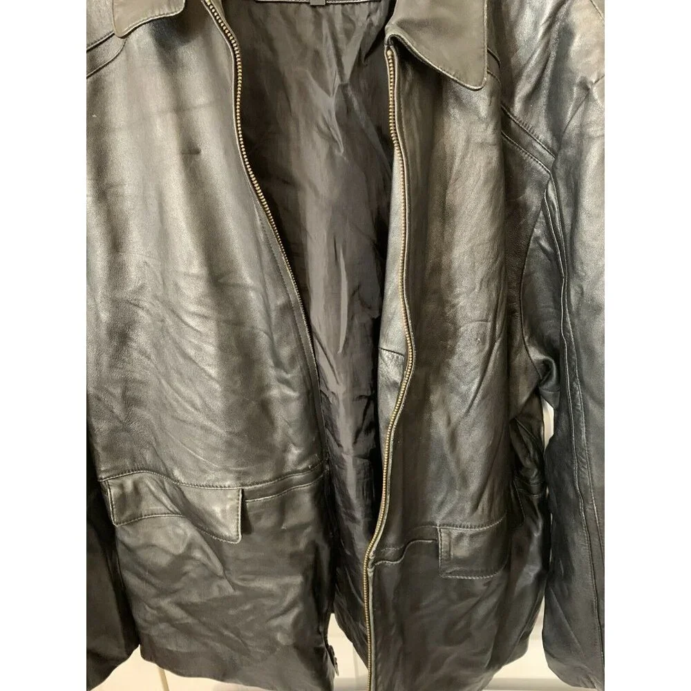 Niko Milano Jacket Men’s Sz 2XL‎ Soft Lambskin Full Zip Black