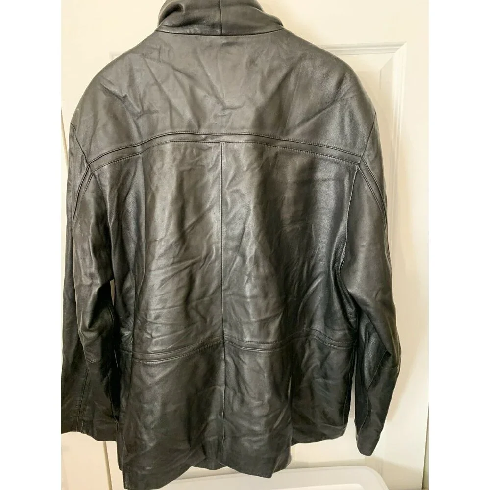 Niko Milano Jacket Men’s Sz 2XL‎ Soft Lambskin Full Zip Black
