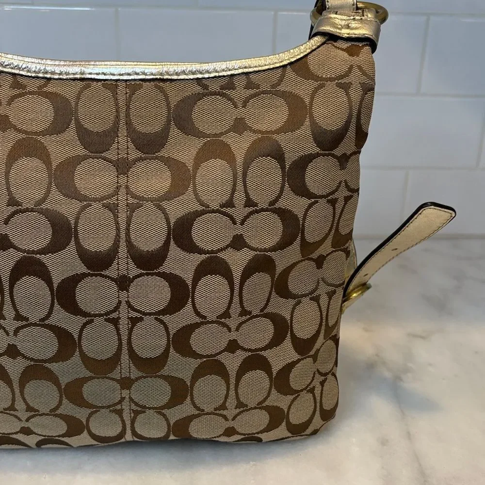 Coach Crossbody Purse Handbag Penelope Jacquard Signature Logo Hippie Bag