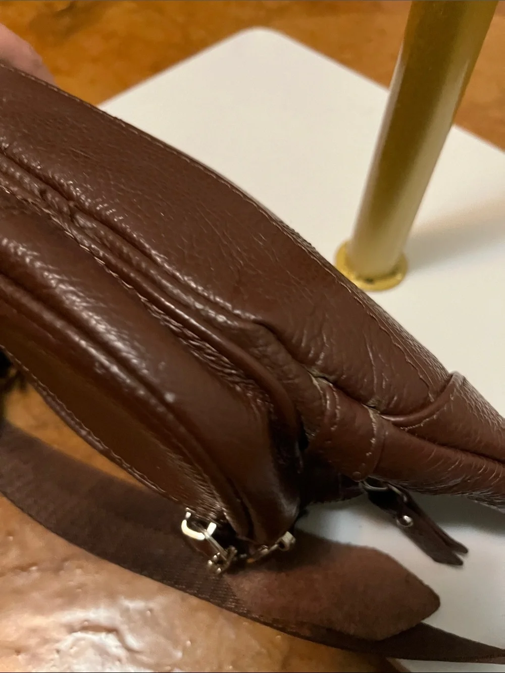 Genuine Leather Womens Fanny Pack Brown
