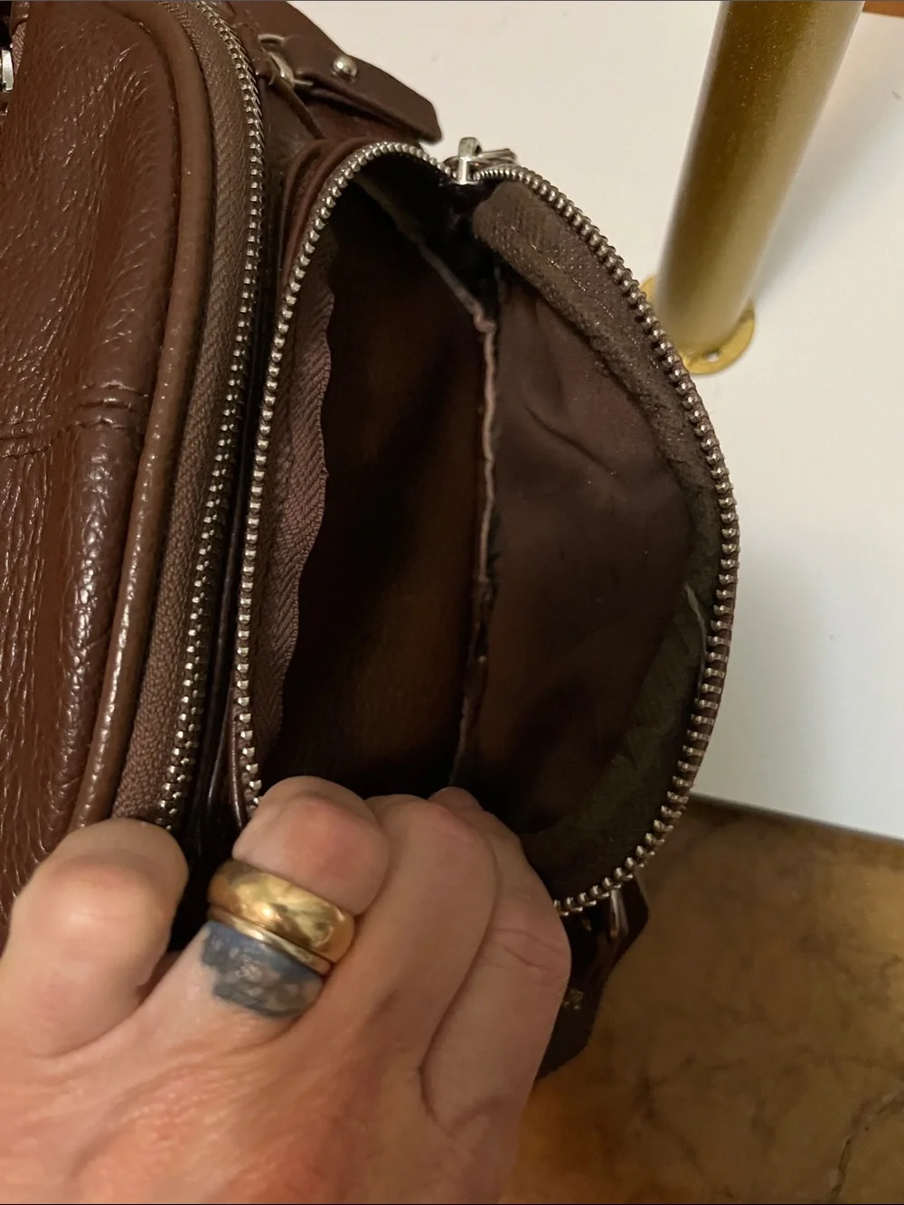 Genuine Leather Womens Fanny Pack Brown
