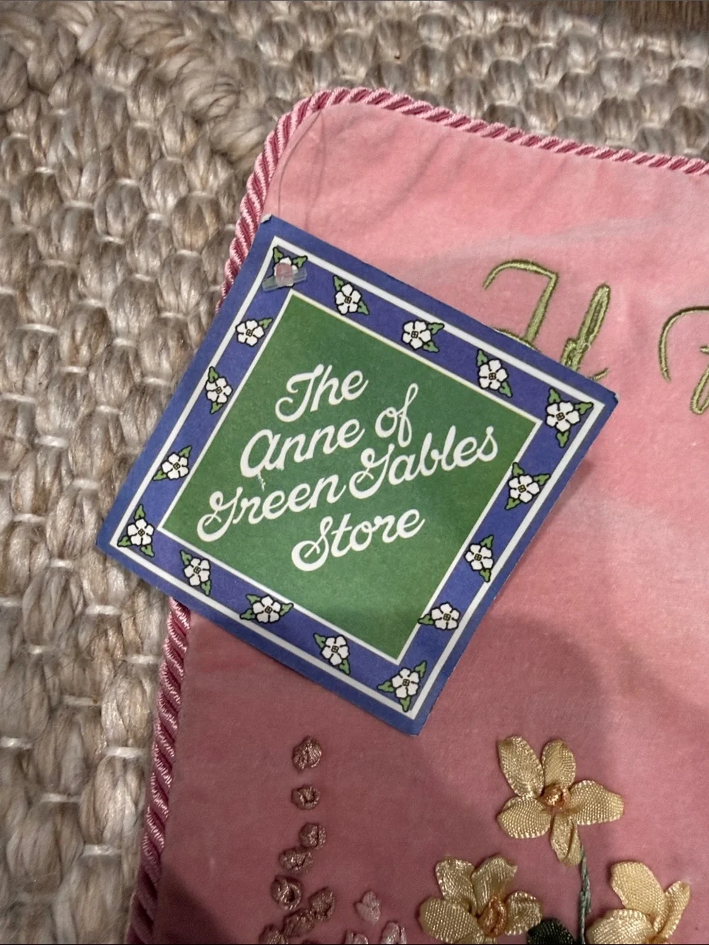 Anne of Green Gables Store Velvet Embroidered Pillow Cover 15.5x9.5