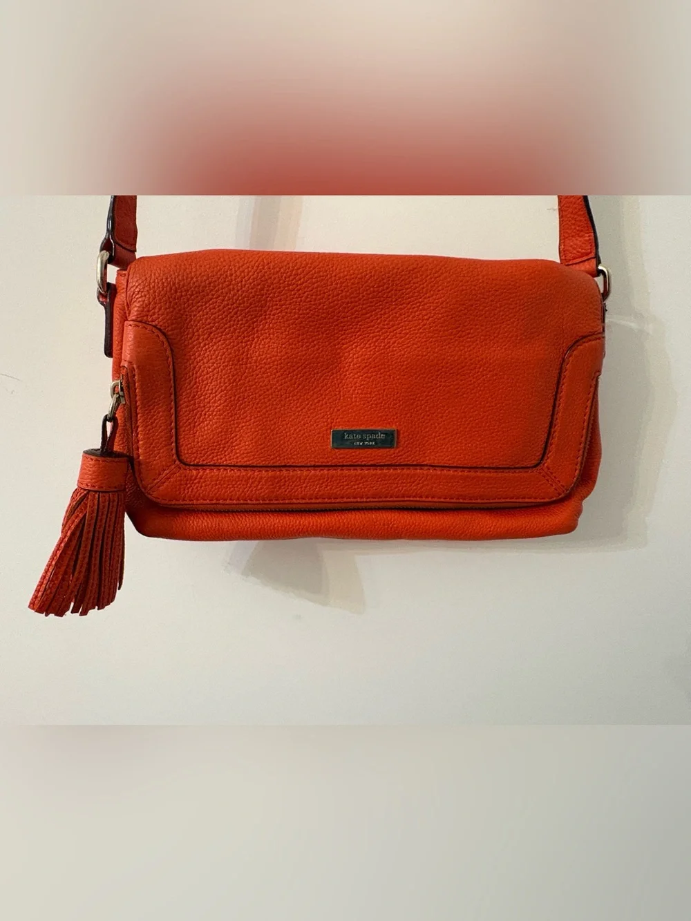 Kate Spade Orange Leather Crossbody Bag